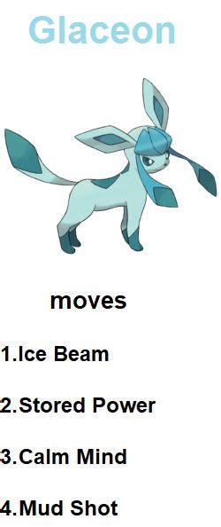 glaceon weakness.